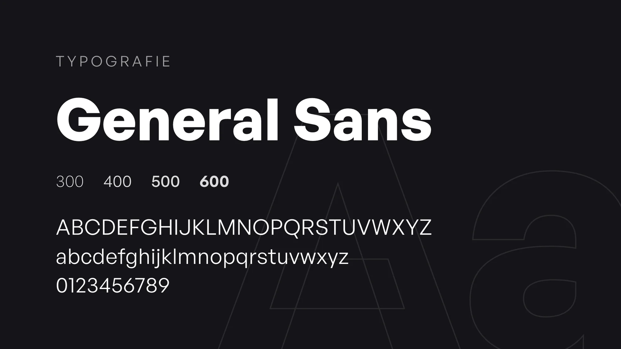 Typografie des MOON Dog Shops: General Sans
