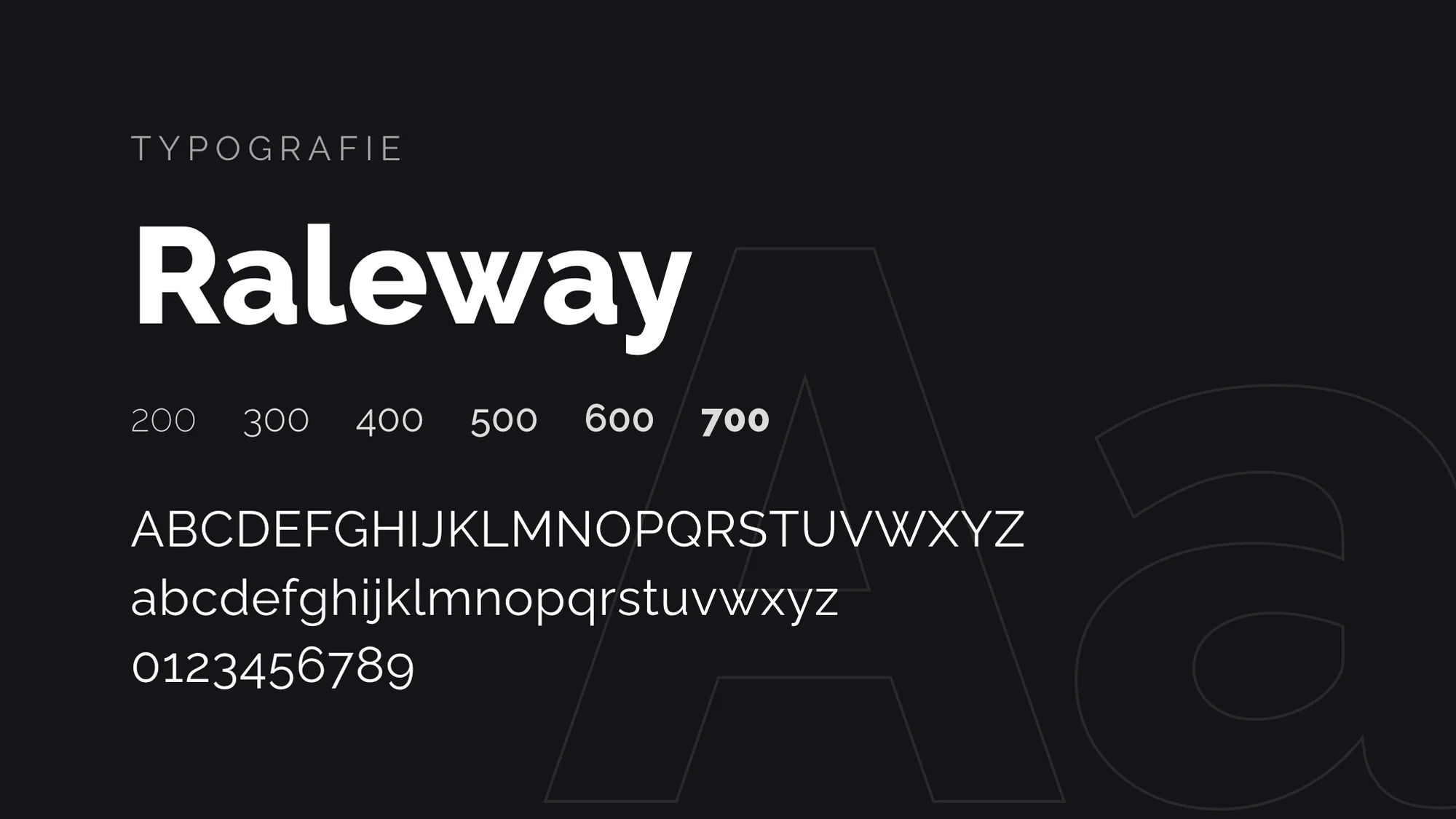 Typografie der Website von Pavlina Aesthetik: Raleway