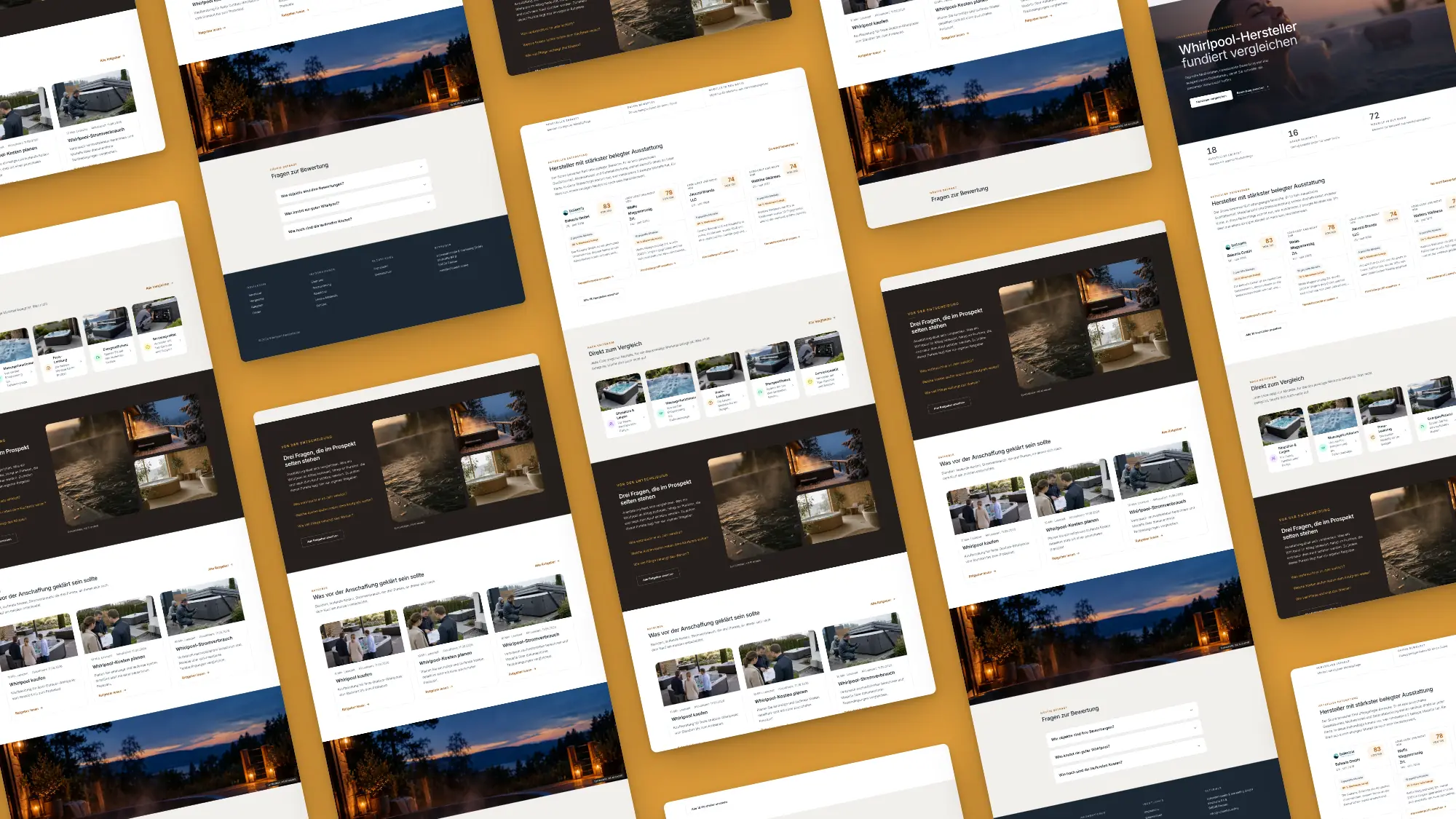 Seiten der Website von Whirlpool-Hersteller.de als Mockup